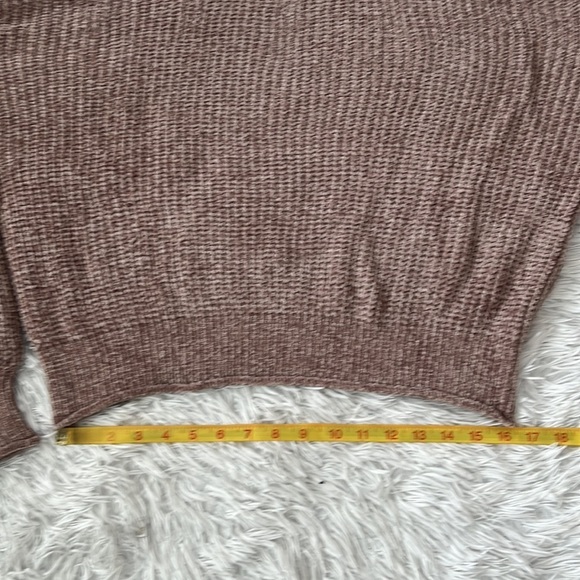 New LULUS Women’s Up the Comfort Taupe Chenille Knit Mock Neck Sweater Small - Picture 8 of 12